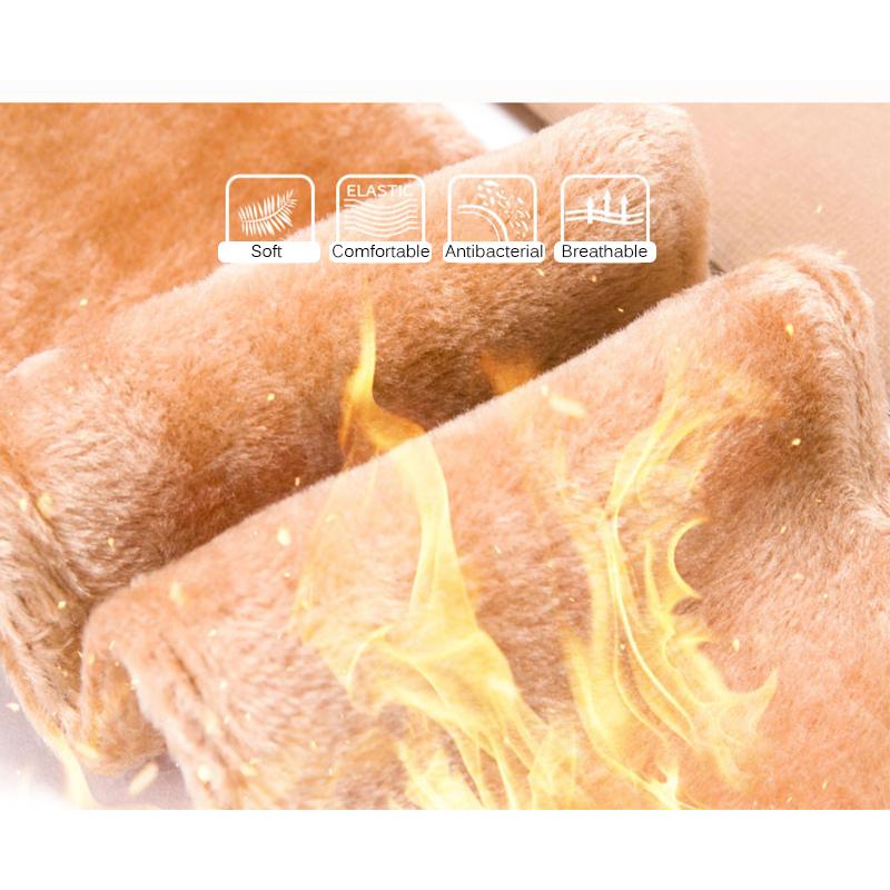 

Casual Socks for Women Nylon Plus Velvet Thickening Socks Solid Breathable Elastic Force Lady'S Mid Women Warm Winter, Beige