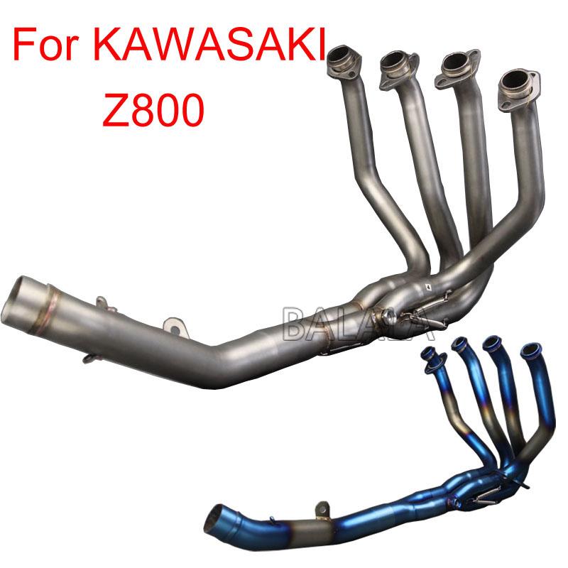 

Z800 Motorcycle Slip on Full System Exhaust Muffler Modified Scooter Stainless Steel Front Pipe Exhaust Tube For Z800