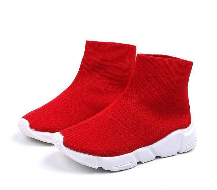 

Boys 2020 Spring Children's Sports Fashion Socks Breathable Running Girls Non-slip Casual Baby Shoes, Red