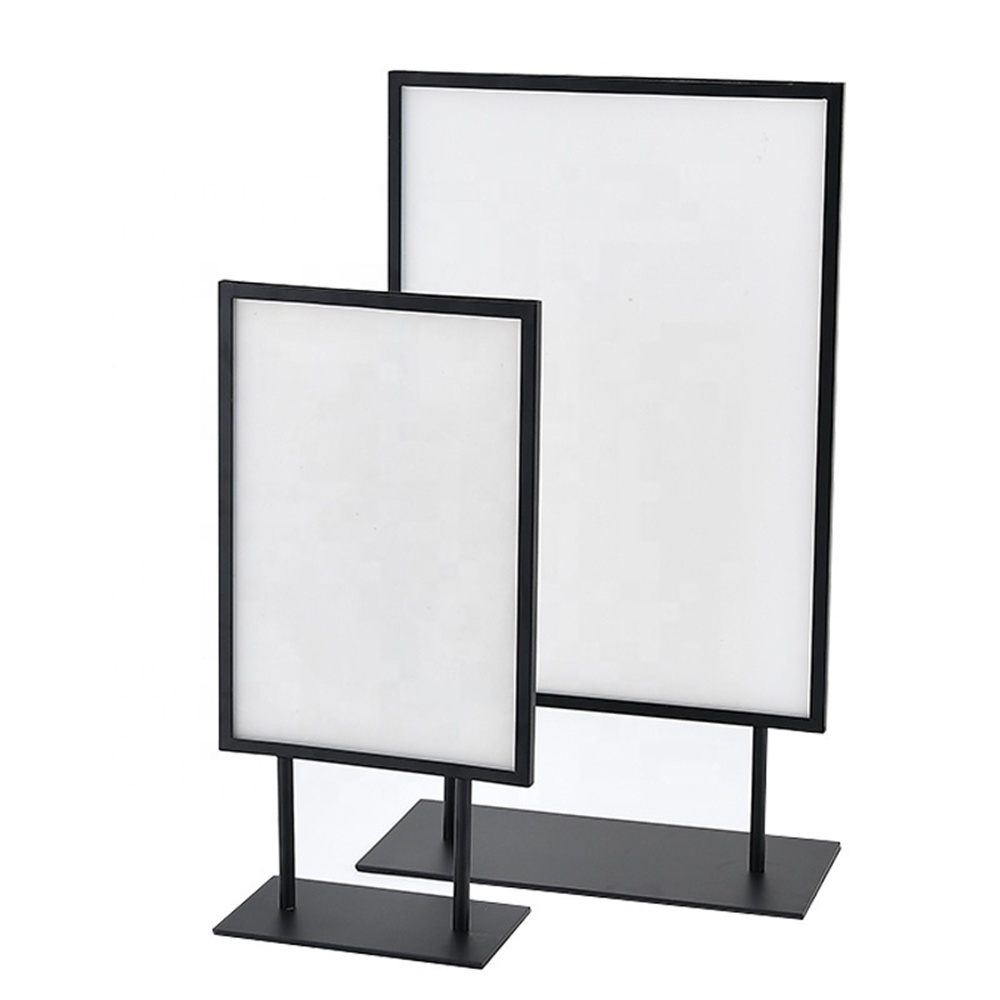 Retail Store advertising display Countertop Advertising Board Poster Display Label Rack Bracket-image-755046347