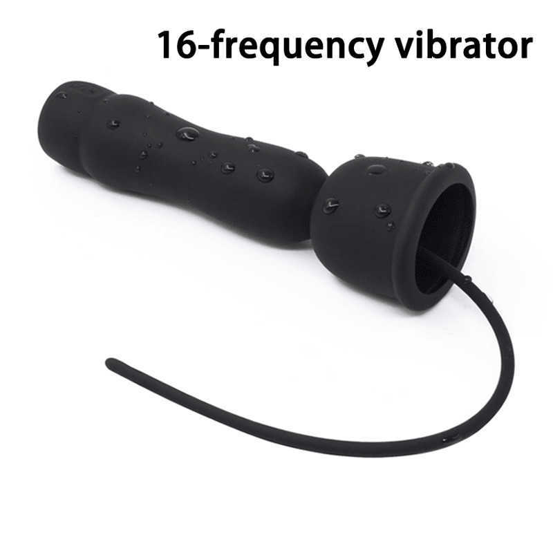 2022 adultshop 16-frequency vibrator silicone urethral sound dilator penis plug for men insertion sounding urethra rod 210720-image-748768303
