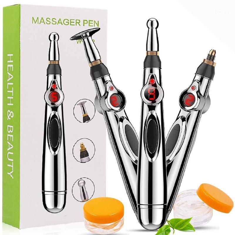 

2020 Electronic Acupuncture Pen Meridians Therapy Heal Laser Body Back Massage gun Pen Meridian Energy Relief Pain Tools1