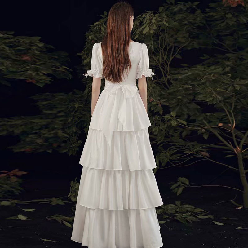 

2021 New Cetim Dressed Ruff Short Robe Soiree Bride to Be*1087 EUFL, Same as the photos