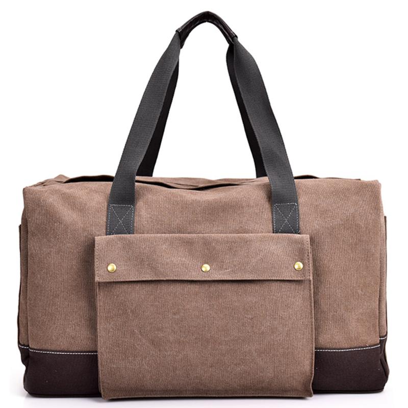 

Classic England Style Large Capacity Durable Canvas Men's Portable Luggage Bag Top Quality Fashion Man Travel Bags, Black