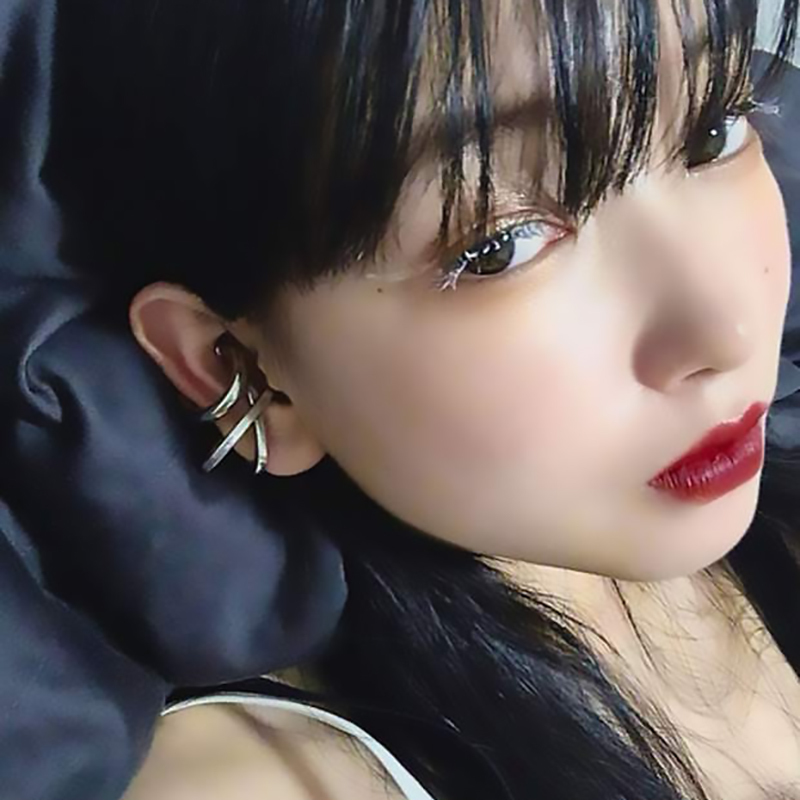 

and Cold Cross Ear Clip Without Pierced Sense Earrings Studs Female Jewelry Marriage 08fi