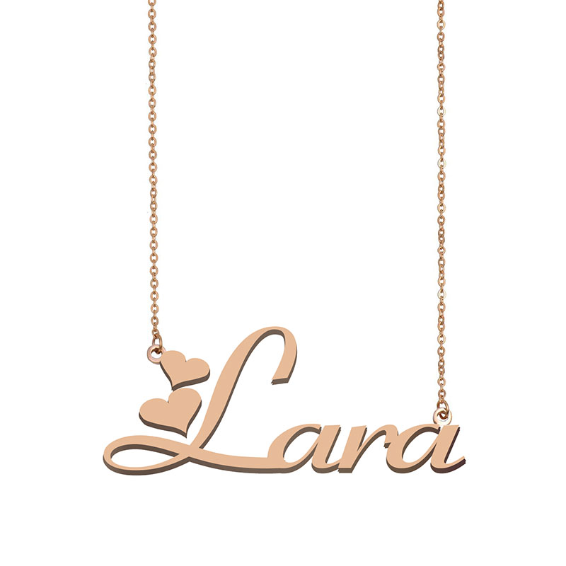 

Lara name necklaces pendant Custom Personalized for women girls children best friends Mothers Gifts 18k gold plated Stainless steel