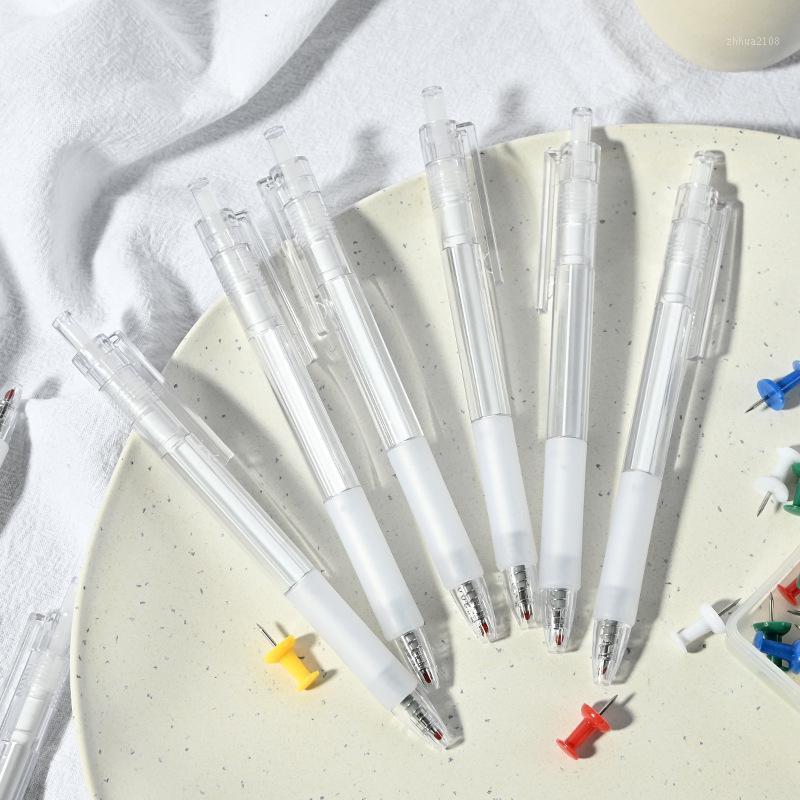

5X Simple and transparent press gel pen student carbon black test water-based pen learning stationery office signature black1
