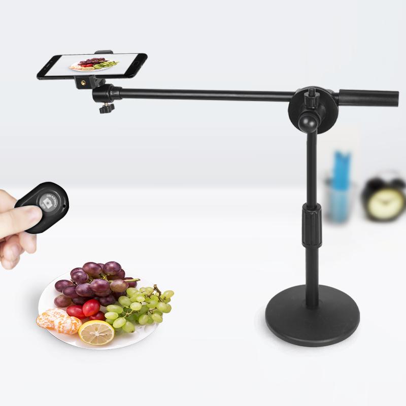 

Photographic Studio Phone Shooting Adjustable desktop Bracket Stand Boom Arm Kits 35W LED Light Lamp Beauty Photo/Live Video