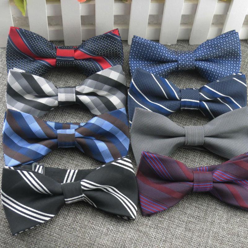 

Men's classic stripe style BOW tie fashion party wedding the groom's AND best man BOWTIE bowknot1