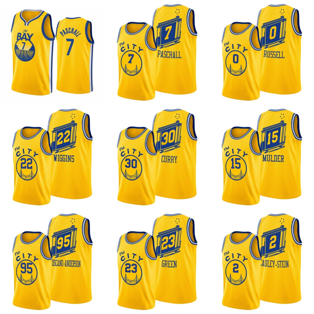 

Golden State Warriors Men Stephen Curry Klay Thompson Draymond Green Andrew Wiggins NBA Hardwood Classics Jersey, Black