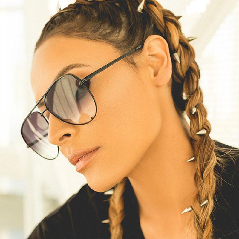

Oversized Pilot Sunglasses Women 2020 Designer Mirror Vintage Reflective Women Sun glasses female Oculos Gafas1