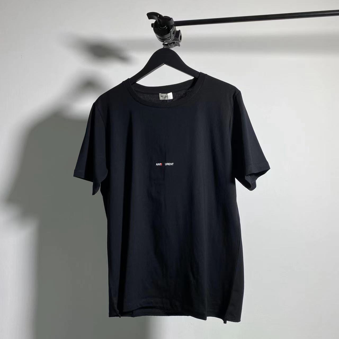 

FALECTION MENS 21SS SAINT PARIS SMALL LOGO PRINTED COTTON t-shirt, Black