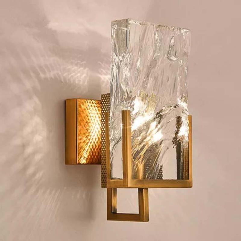 

Postmodern crystal wall lamp nordic luxury living room background creative led sconce wall lights bedside aisle stairs lighting