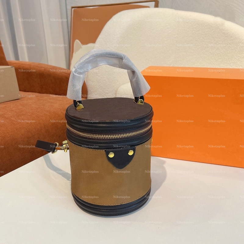

Cylinder Package Bucket Shoulder Bag Classic Monograms Handbags Purses Bags 22ss Cylindrical Interior Designer Single shoulder Cosmetic Case Crossbody Tote, #1