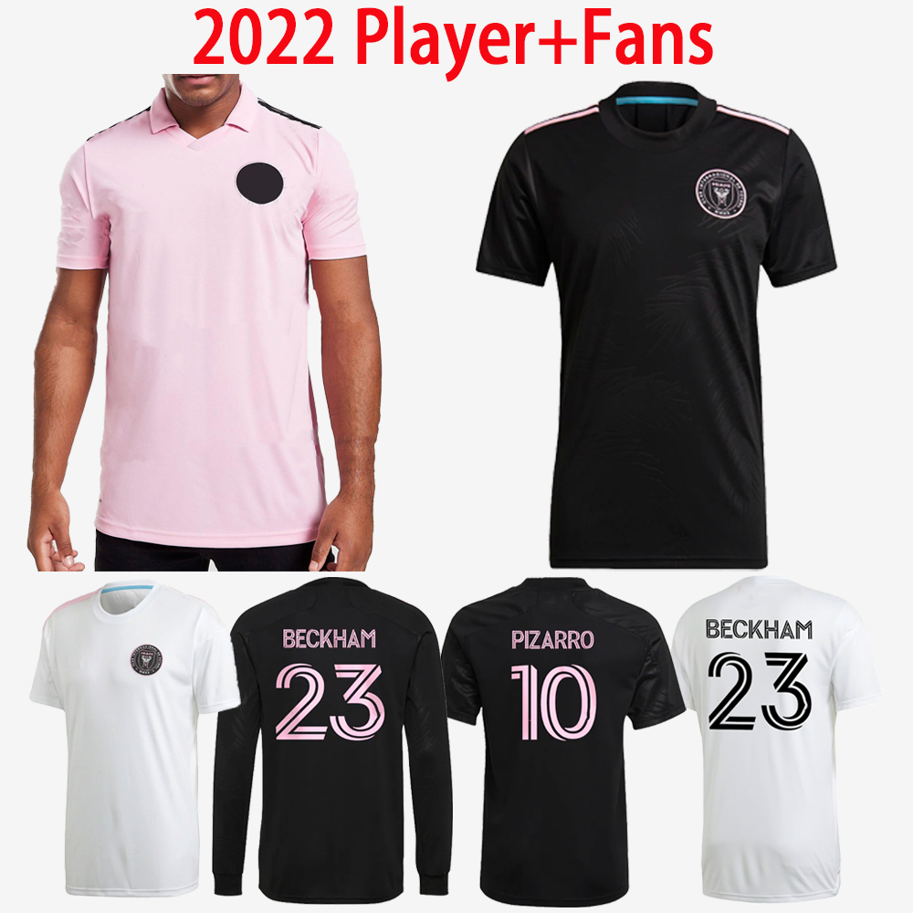 

Player + fans version 2022 2023 MLS INTER MIAMI socer jerseys HOME pink AWAY THRID white black BLUE 22 23 BECKHAM HIGUAIN MATUIDI CF Pizarro football shirts S-2XL, 2021 player version