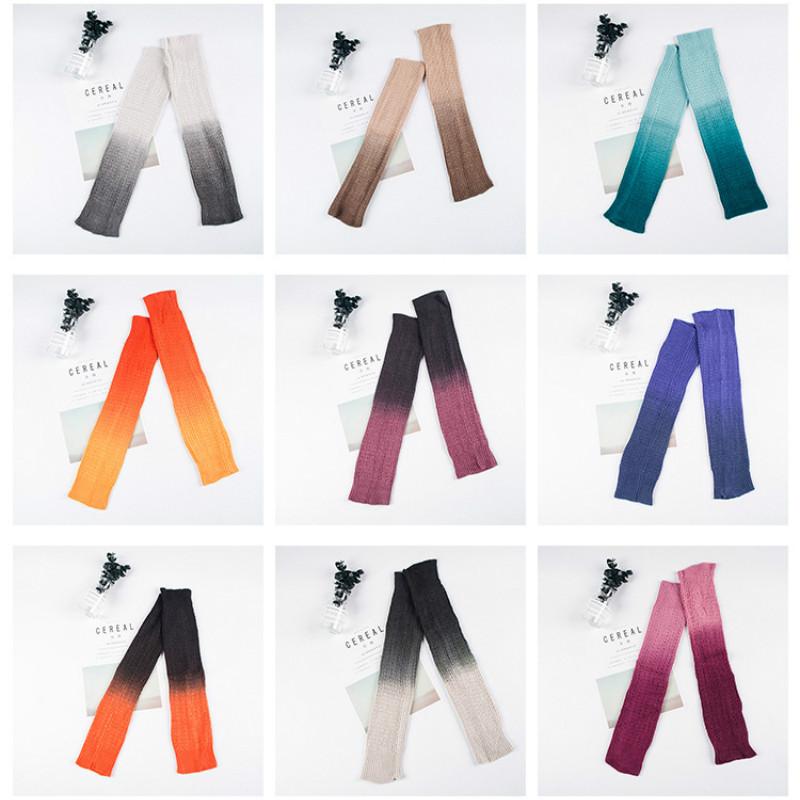 

3pairs Fashion Winter Socks Women Knit Long Socks Tie Dye Gradient Sports Yoga Ankle Warmer Slouch Boots, 10