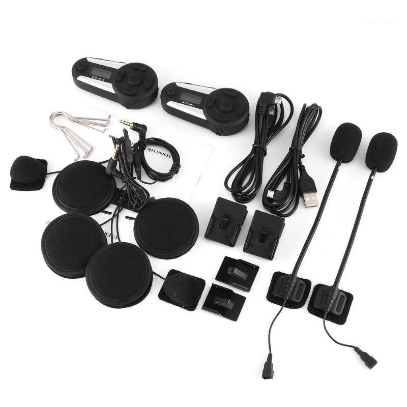 

New T20s With Screen Fm Motorcycle Helmet Intercom Headset 1200 Meters Full Duplex Real-time Pair1
