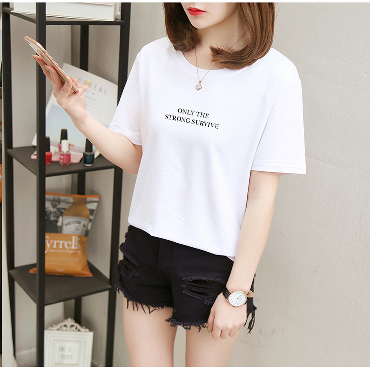 

Fashionable Women's t Shirt Summer Cotton Material O- Neck Tops Clothing M402f 0ew0