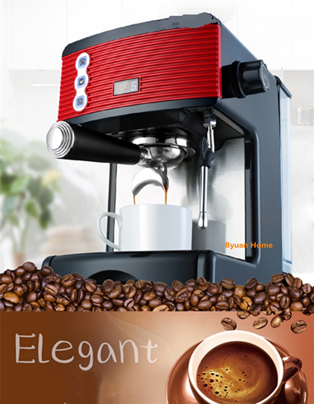 

New&hot 15 bar professional stainless steel body Thermo-block system Espresso coffee maker household boiler cappuccino machine