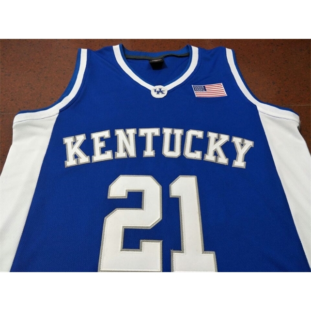 

Custom 604 Youth women Rare #21 KENTUCKY Tayshaun Prince College Basketball Jersey Size -4XL or custom any name or number jersey, Blue youth s-xl