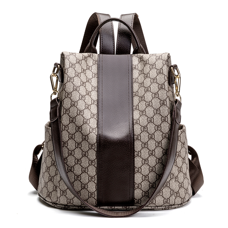 

The new backpack women 2023 casual and easy-to-fit fashion backpack, simple printed single-shoulder dual-use travel bag, 04
