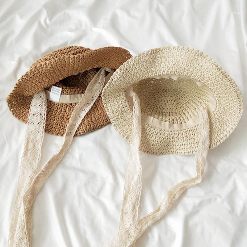 

Baby Summer Accessories Holiday Baby Kids Boy Girl Hat Breathable Hat Beach Straw Sun Hollow Out Lace Up Bandage Cap /1, Mw