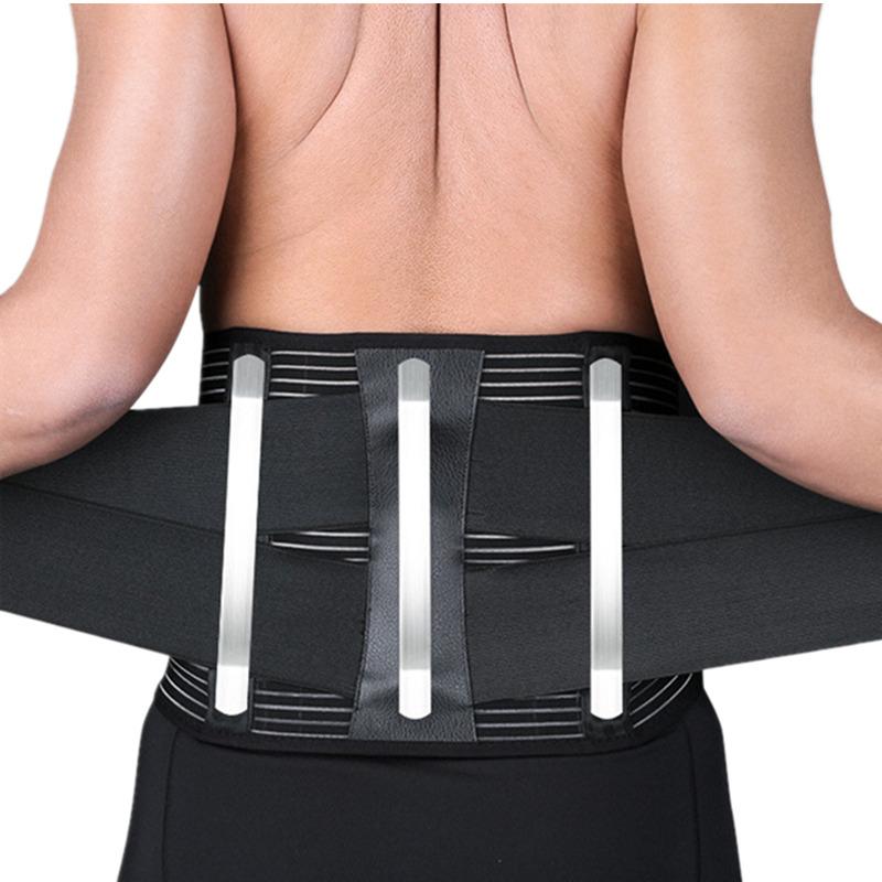 

Adjustable Waist Support Belt Lumbar Brace for Back Pain Relief Gym Sports Safety Physical Therapy Weightlifting Protect, Black