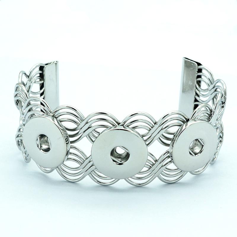 

Fashion Charming snap bracelet bangle fit 18MM snap buttons jewelry wholesale SG0174