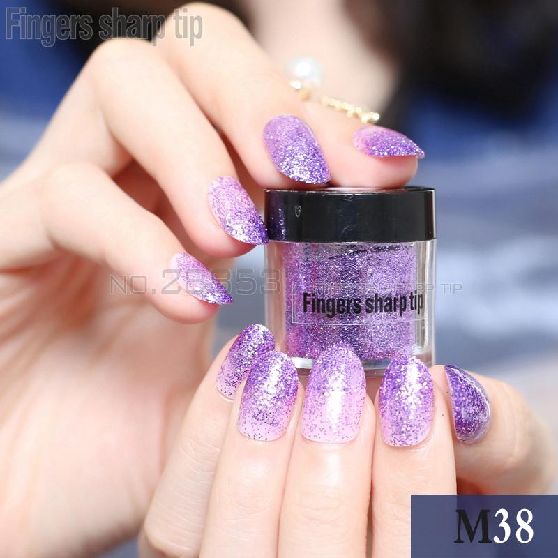 

1 Box 5g 2mm Holographic Colorful Laser Nail Glitter Powder Dream Purple Nail Art Dust Decorations Manicure Art DIY M38