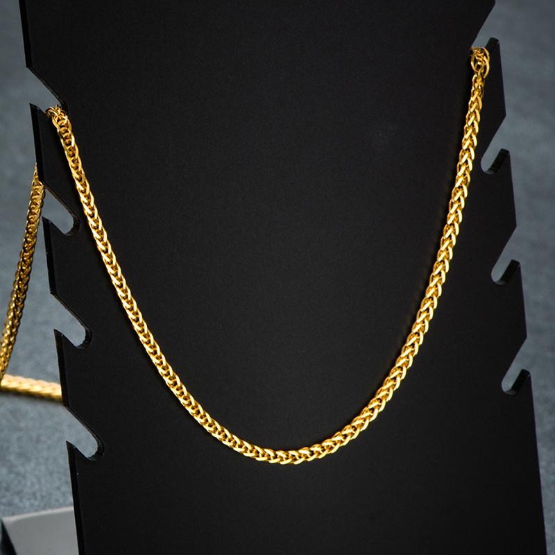 

Chains Au750 18K Yellow Gold Jewelry Real Necklace For Women 1.1mm/1.3mm/1.5mm/1.8mm/2.1mm 16inch 18inch, Silver