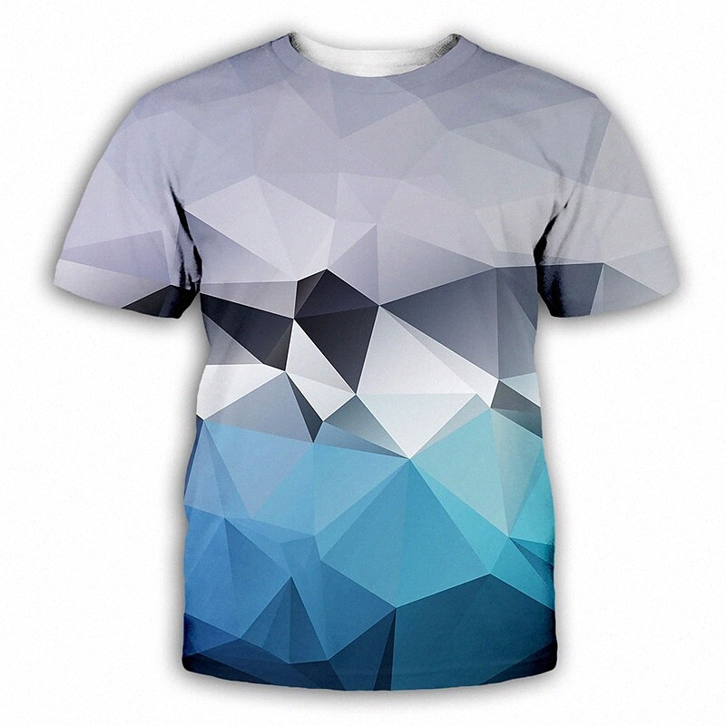 T-shirt Homme 3D Imprimer Graphic rond Party Partie quotidienne imprimée à manches courtes à manches courtes exagérées gris clair 25vk #