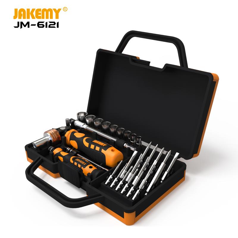 

JAKEMY JM-6121 China supplier 31pcs in 1 professional diy repair tool kit ratchet screwdriver set for computer