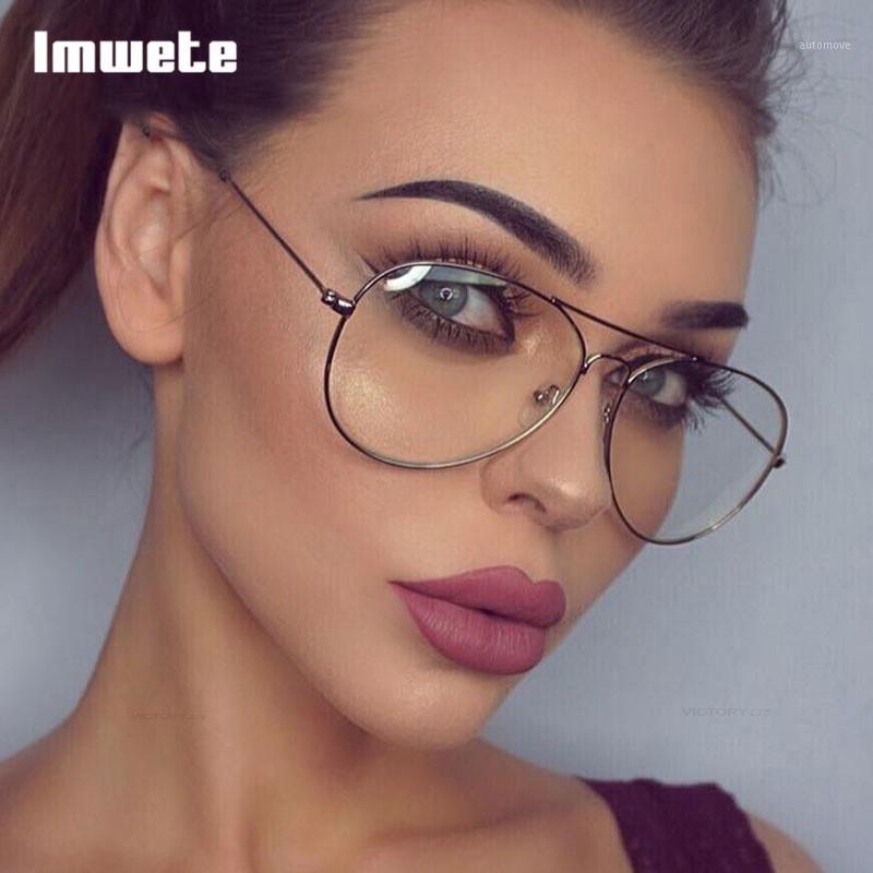 

Imwete Big Frame Spectacle Women Fashion Oval Glasses Frames Men Myopia Eyewear Optical Prescription Eyeglasses1