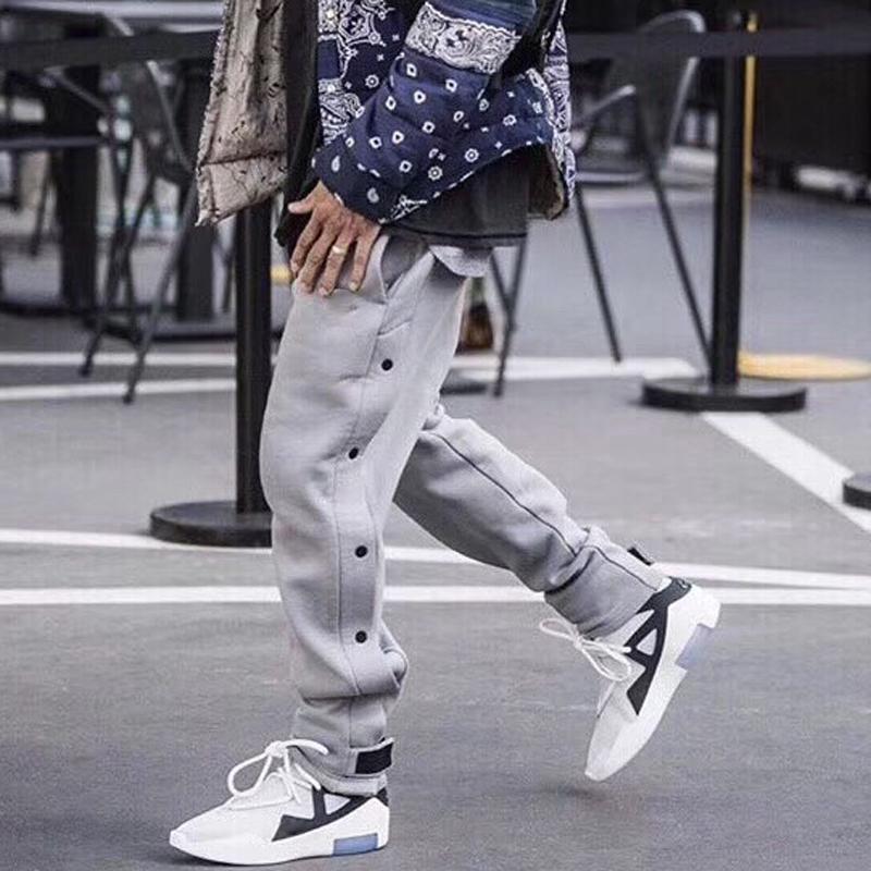 

Autumn Winter USA Dark Buckle Sweatpants Gray Track Pants Vintage Street Casual Trousers Men Women Sport Pants HFYMKZ174