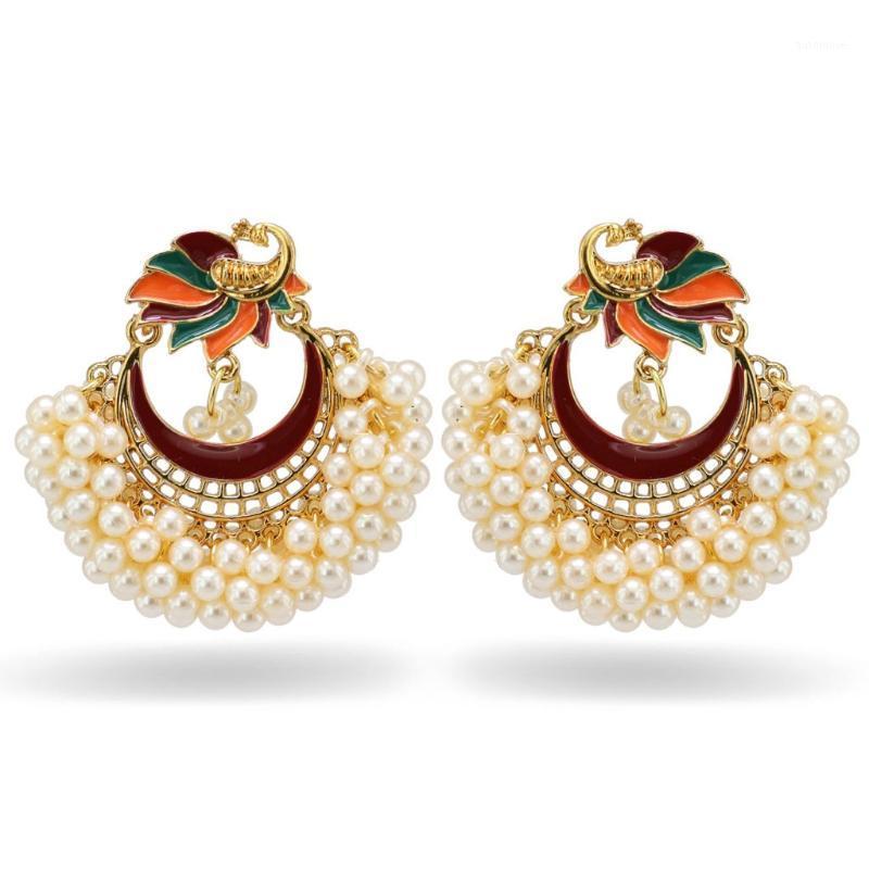 

Bollywood Ethnic Bridal Bride Kundan Jhumka Jhumki Bahubali Drop Earrings N84D1