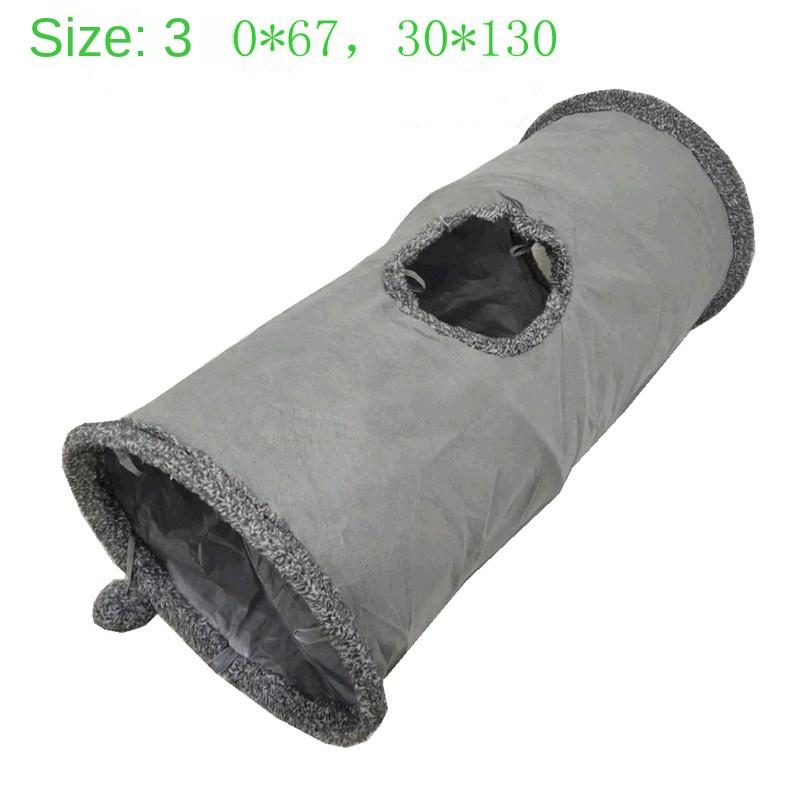 

Collapsible Cat Tunnel Kitten Play Tube for Large Cats Dogs Bunnies With Ball Fun Cat Toys 2 Suede Peep Hole pet toys WY71406