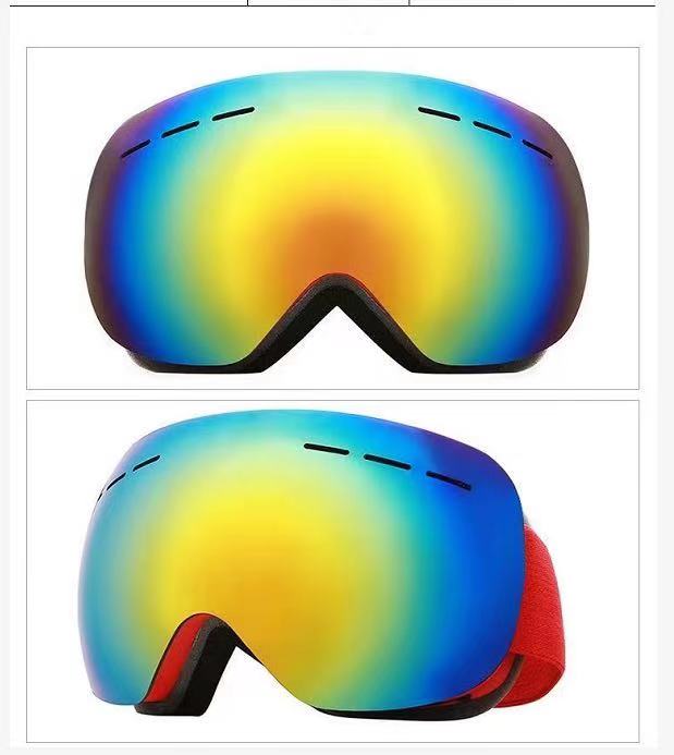 

2021Popular skiing glasses, large spherical glasses, Cardable myopia, double layer anti fog and anti sand, increase the clarity of home#12