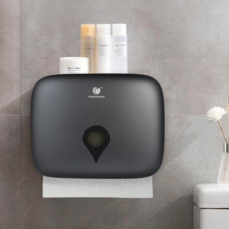

No Drilling Wall Mounted C-fold Hand Towel Dispenser Waterproof Toilet Paper Tissue Dispenser Holder Tissue Box for Hotel1