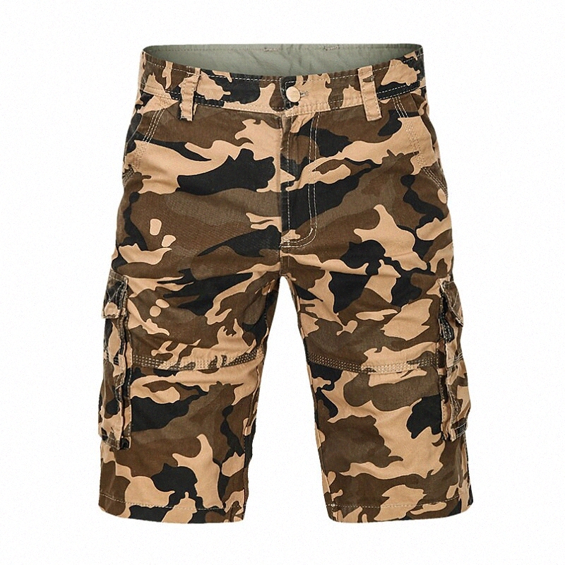 Men's Basic Shorts Tactical Cargo Knee Length Pants Daily Camouflage Mid Waist Army Green Khaki 32 34 36 38 40 / Summer 99Eo#