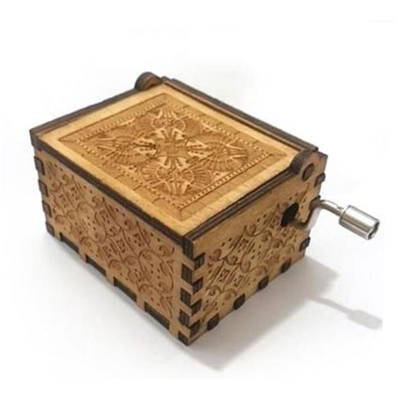 

Music Box Singing Case Interesting Decor Merry Christmas Gift Wooden Engraved1