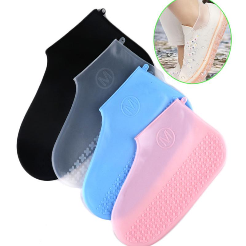 

2PC1 pair of thick wear-resistant outdoor rainy weather waterproof silicone shoe covers