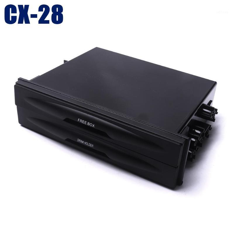 

New Black CX-28 Car Storage Tool Universal Car Auto Double Din Radio Pocket Drink Cup Holder Storage Box Accessories Mounts1