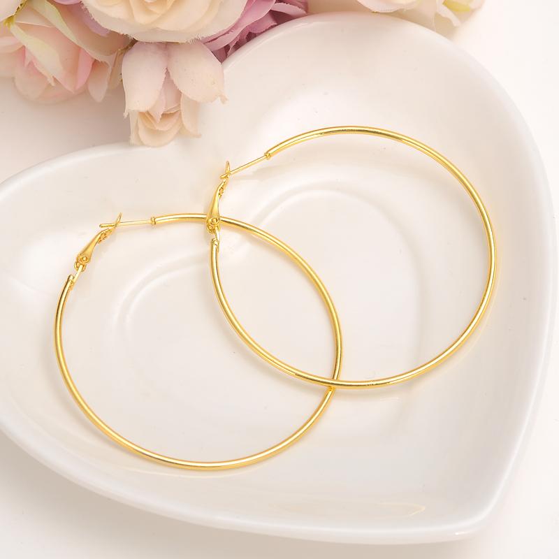 

high quality gold Super Big Circles Hoop Earrings For Women Fashion Gold-color Jewelry Bijoux Trendy Statement girls Earrings