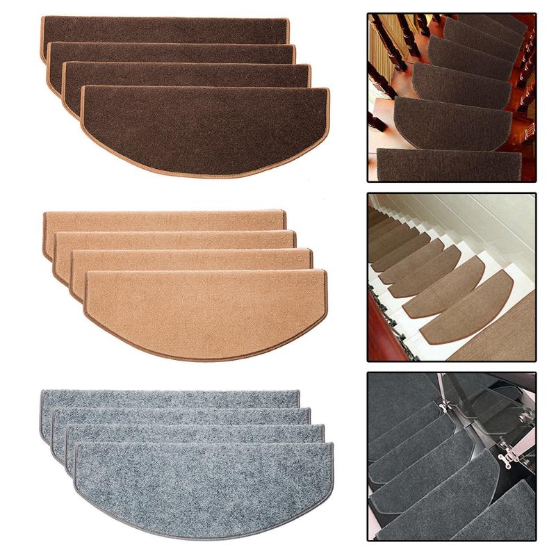 

Non-slip Self-Adhesive Carpet Stair Tread Mat Home Staircase Protection Cover Pad, Gray