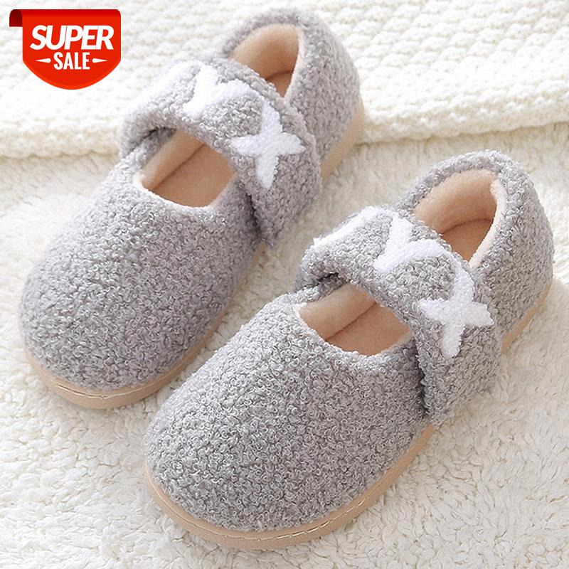 

Winter Women's slippers warm soft plush Woman slippers Lovely Brand Indoor shoes slip-on massage Home #wF2u, Beige
