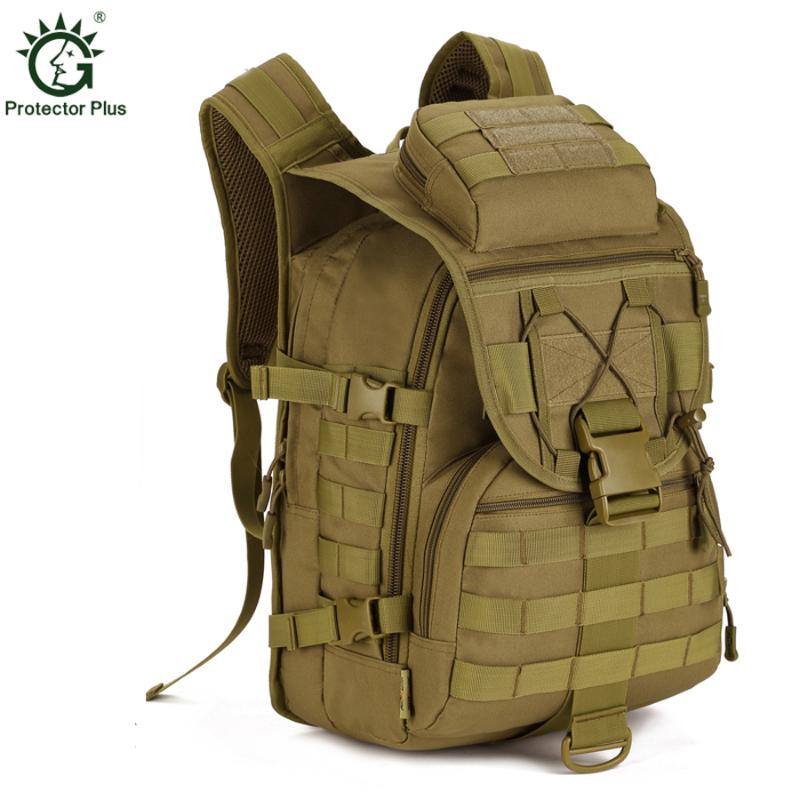 

Waterproof Molle Backpack 3P Tad Tactical Backpack Assault Travel Bag For Men Cordura 40L Army Hunting Rucksack, Black