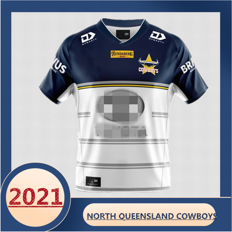 

2021 NORTH QUEENSLAND COWBOYS RUGBY AWAY JERSEY Size:S-3XL-5XL (Print custom name and number)The quality is perfect. Free Delivery, No print custom name and number