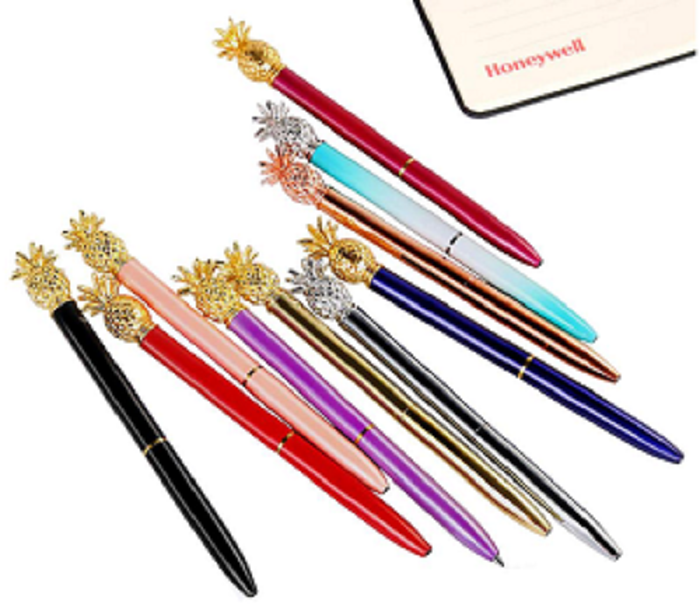 

2021 NEW Designer Creative Metal pen Pineapple Head Metal Ballpoint Pens Fashion Luxury Pen Gift WeddingOffice School Office Supplies, Mix colors