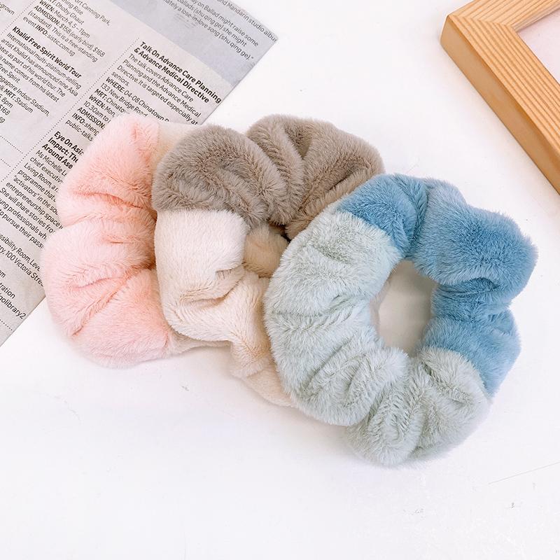 

Women Girls Elegant Sweet Velve Patchwork Elastic Hair Bands Lady Lovely Soft Scrunchies Rubber Bands Female Hair Accessories
