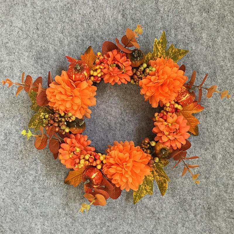 

Artificial Berries Pumpkin Wreath Wedding Home Party Hanging Decor Pendants for Thanksgiving Wall Door Decration1